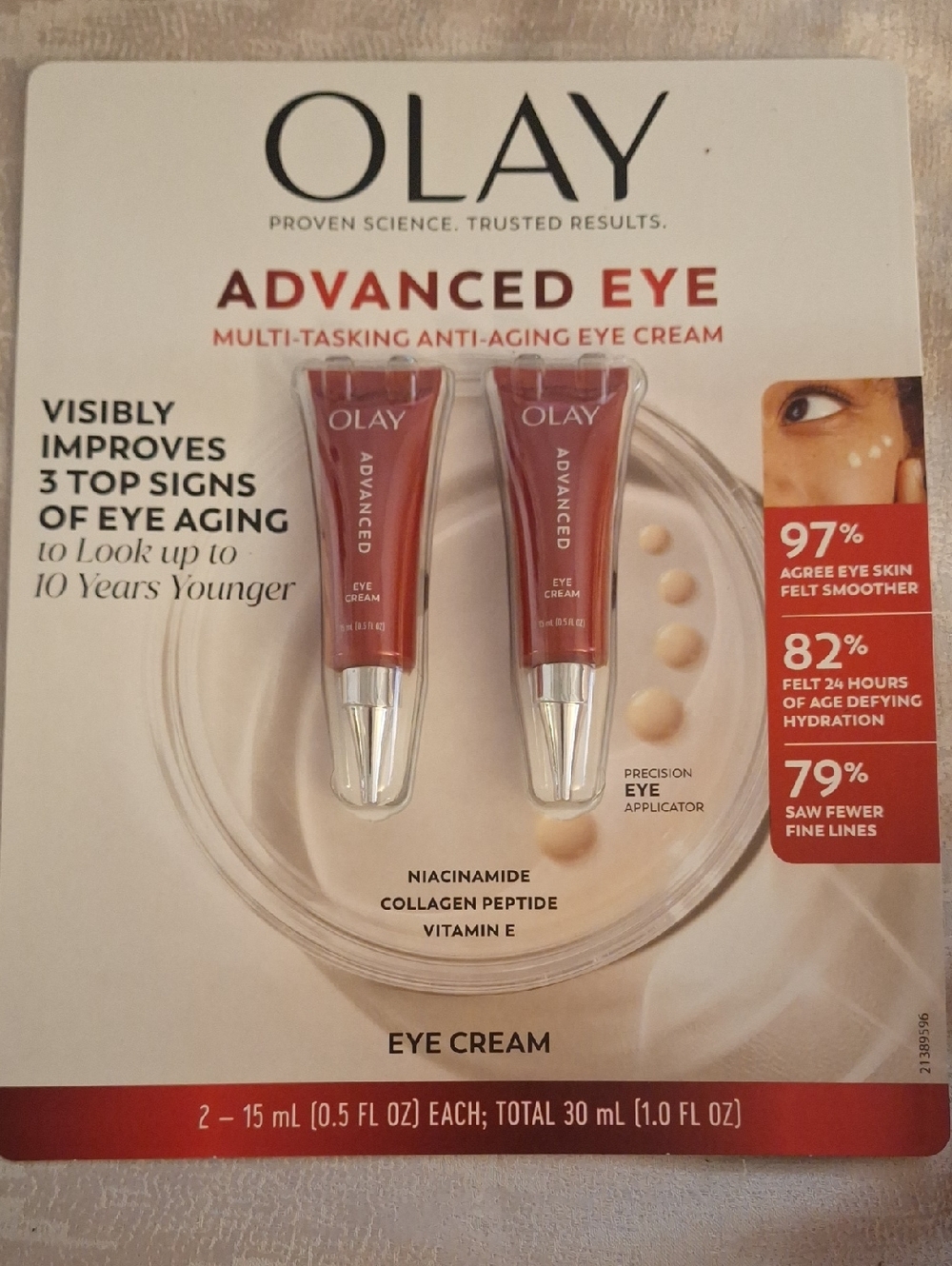 OLAY Advanced Eye Cream Duo - Red and Silver Tubes
